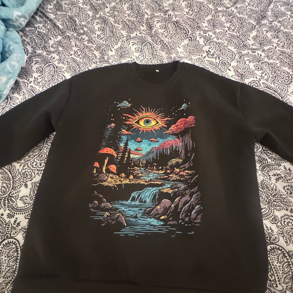 Black Graphic women Sweater